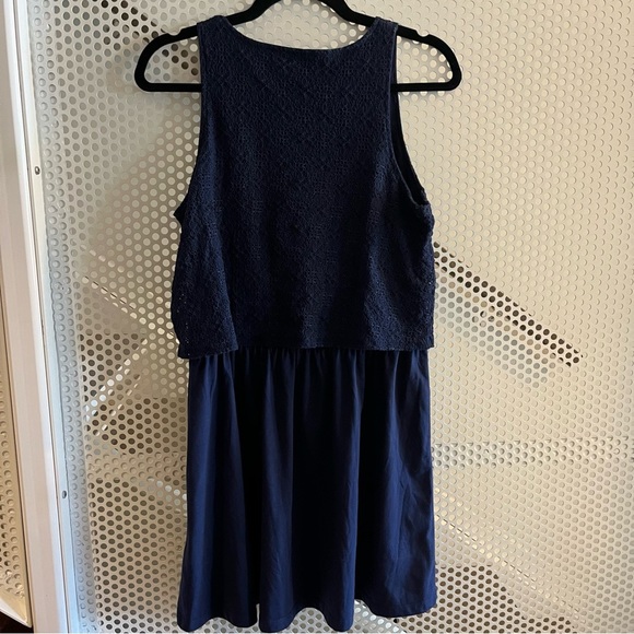 Roxy Minidress Size Small Navy Blue Lace effect layered top - Picture 5 of 8